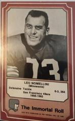 Leo Nomellini Football Cards 1975 Fleer Hall of Fame Prices