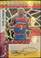 Bradley Beal [Choice Red Yellow] Basketball Cards 2021 Panini Mosaic Autographs Prices