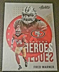 Fred Warner Football Cards 2021 Panini Absolute Unsung Heroes Prices
