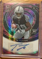 Tre Tucker #6 Football Cards 2023 Panini Spectra Rookie Autograph Neon Pink Prices