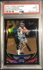 Allen Iverson [Black Refractor] Basketball Cards 2004 Topps Chrome Prices