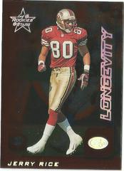 Jerry Rice [Longevity] Football Cards 1999 Leaf Rookies & Stars Prices