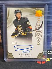 Gage Quinney [Gold Spectrum Autograph] #112 Hockey Cards 2020 Upper Deck The Cup Prices