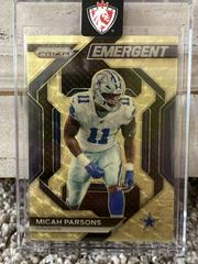 Micah Parsons [Gold Vinyl] #H-18 Football Cards 2023 Panini Prizm Emergent Prices