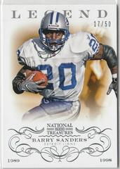 Barry Sanders #107 Football Cards 2013 Panini National Treasures Prices