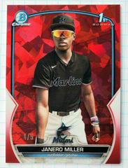 Janero Miller [Red] #BCP-184 Baseball Cards 2023 Bowman Chrome Prospects Sapphire Prices