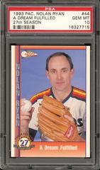 A Dream Fulfilled #44 Baseball Cards 1993 Pacific Nolan Ryan 27th Season Prices
