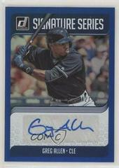Greg Allen [Blue] #SS-GA Baseball Cards 2018 Panini Donruss Signature Series Prices