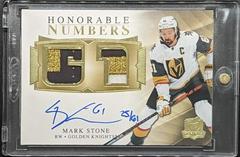 Mark Stone Hockey Cards 2020 Upper Deck The Cup Honorable Numbers Autograph Patch Prices