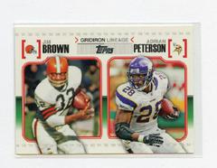 Adrian Peterson, Jim Brown #GL-BP Football Cards 2010 Topps Gridiron Lineage Prices