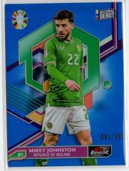 Mikey Johnston [Blue Refractor] #100 Soccer Cards 2023 Topps Finest Road to UEFA EURO Prices