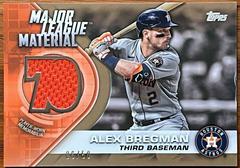 Alex Bregman [Gold Parallel] #MLC-AB Baseball Cards 2021 Topps Major League Material Relics Prices