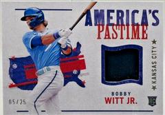 Bobby Witt Jr. [Gold] #APS-BWJ Baseball Cards 2022 Panini Chronicles America's Pastime Swatches Prices