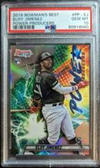 Eloy Jimenez [Atomic Refractor] Baseball Cards 2019 Bowman's Best Power Producers Prices