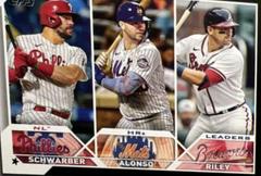 Austin Riley, Kyle Schwarber, Pete Alonso [Black] Baseball Cards 2023 Topps Prices