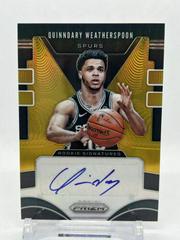 Quinndary Weatherspoon [Gold Prizm] #QWT Basketball Cards 2019 Panini Prizm Rookie Signatures Prices