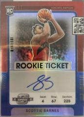 Scottie Barnes [Variation Autograph Blue] Basketball Cards 2021 Panini Contenders Optic Prices