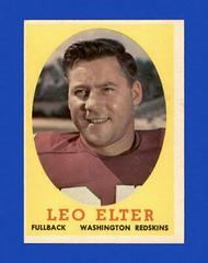 Leo Elter #25 Football Cards 1958 Topps Prices