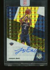 Lonzo Ball [Gold] Basketball Cards 2019 Panini Mosaic Autographs Prices