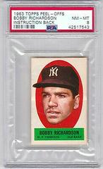 Bobby Richardson [Instruction Back] Baseball Cards 1963 Topps Peel Offs Prices