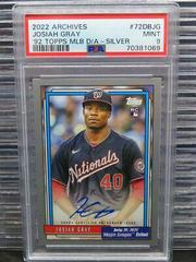Josiah Gray [Silver] Baseball Cards 2022 Topps Archives 1992 MLB Debut Autographs Prices