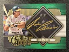 Jose Canseco [Green] #GG-JC Baseball Cards 2022 Topps Five Star Golden Graphs Autographs Prices