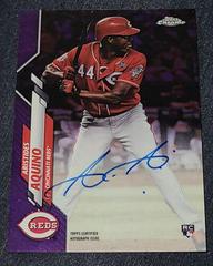 Aristides Aquino [Purple Refractor] Baseball Cards 2020 Topps Chrome Rookie Autographs Prices