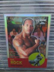 The Rock [Refractor] Wrestling Cards 2007 Topps Heritage II Chrome WWE Prices