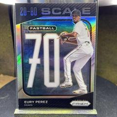 Eury Perez #SC12 Baseball Cards 2023 Panini Prizm 20-80 Scale Prices