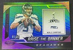 Russell Wilson [Purple] #RTB-RW Football Cards 2019 Panini Certified Raise the Banner Prices