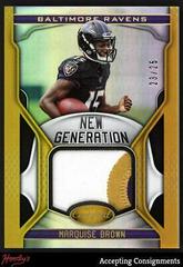 Marquise Brown [Gold] Football Cards 2019 Panini Certified New Generation Jerseys Prices