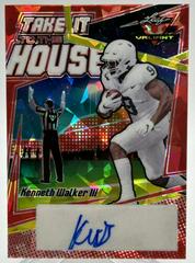 Kenneth Walker III [Crystal Red] Football Cards 2022 Leaf Valiant Autographs Take it to the House Prices