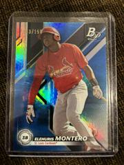 Elehuris Montero [Blue] #TOP-22 Baseball Cards 2019 Bowman Platinum Top Prospects Prices