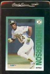 Rickey Henderson #258 Baseball Cards 1992 Fleer Prices