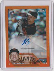 Patrick Bailey [Orange] #AC-PB Baseball Cards 2023 Topps Chrome Update Autographs Prices