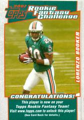 Lorenzo Booker #20 Football Cards 2007 Topps Rookie Fantasy Challenge Prices