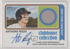 Anthony Rizzo Baseball Cards 2023 Topps Heritage Clubhouse Collection Autograph Relics Prices