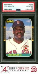 Don Baylor #232 Baseball Cards 1987 Leaf Prices