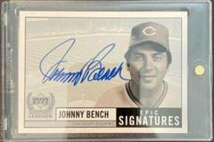 Johnny Bench #JB Baseball Cards 1999 Upper Deck Century Legends Epic Signatures Prices
