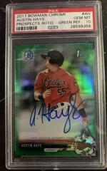 Austin Hays [Green Refractor] Baseball Cards 2017 Bowman Chrome Prospects Autographs Prices