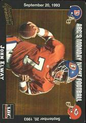 John Elway Football Cards 1993 Action Packed Monday Night Football Prices