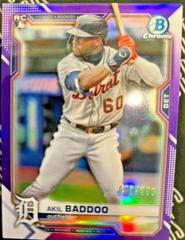 Akil Baddoo [Purple Refractor] #34 Baseball Cards 2021 Bowman Chrome Prices
