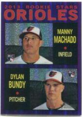 Dylan Bundy, Manny Machado [Purple Refractor] #HC94 Baseball Cards 2013 Topps Heritage Chrome Prices