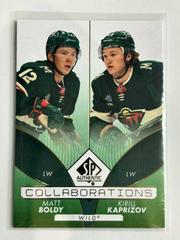 Matt Boldy, Kirill Kaprizov [Green] #C-12 Hockey Cards 2022 SP Authentic Collaborations Prices