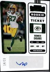 Romeo Doubs [Green] #132 Football Cards 2022 Panini Zenith Contenders Rookie Ticket Autographs Prices