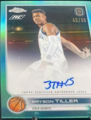 Bryson Tiller [Aqua] #CA-BT3 Basketball Cards 2022 Topps Chrome OTE Overtime Elite Autographs Prices