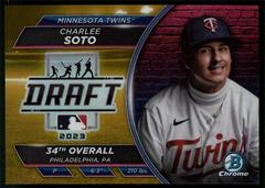Charlee Soto [Gold] Baseball Cards 2023 Bowman Draft Night Prices