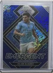 Julian Alvarez [Blue Shimmer] #1 Soccer Cards 2022 Panini Prizm Premier League Emergent Prices
