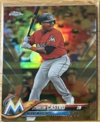 Starlin Castro [Gold Refractor] #141 Baseball Cards 2018 Topps Chrome Prices