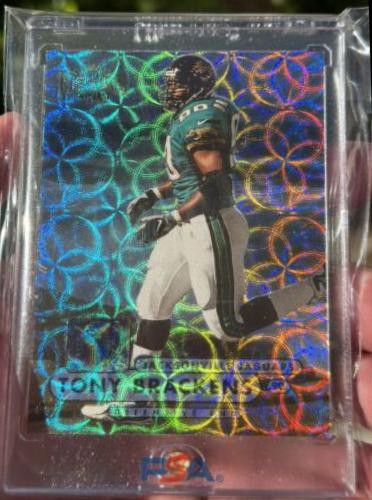 Tony Brackens [Precious Metal Gems] #99 Football Cards 1998 Metal Universe